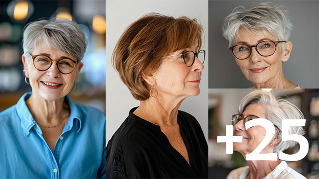 +25 Stunning Pixie Cuts for Ladies Over 70 with Glasses