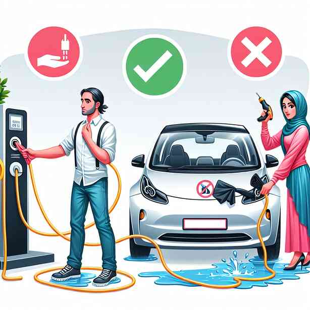 전기차 충전 시 절대 해서는 안 되는 행동 전기차 충전 시 절대 해서는 안 되는 행동