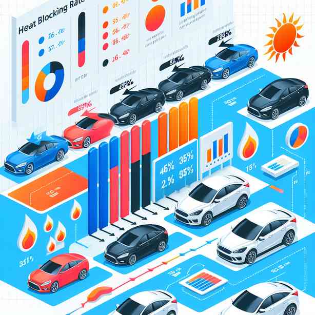 자동차 외장 도색 색상별 열 차단율 비교 자동차 외장 도색 색상별 열 차단율 비교
