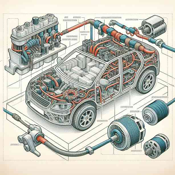 자동차용 고전압 배선의 안전 절연 구조 자동차용 고전압 배선의 안전 절연 구조