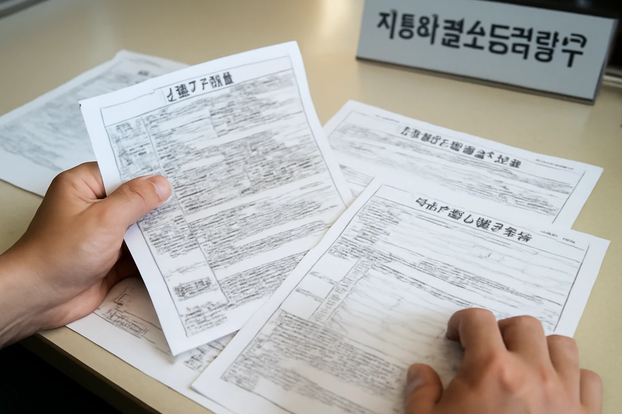 폐차 관련 서류를 확인하는 모습 / AI 생성 이미지