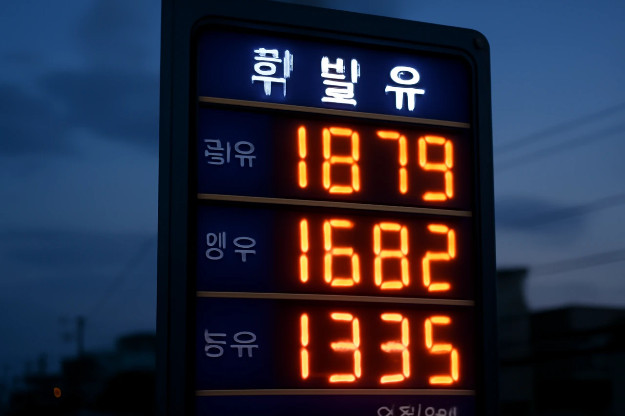 주유소 가격판 / AI 생성 이미지